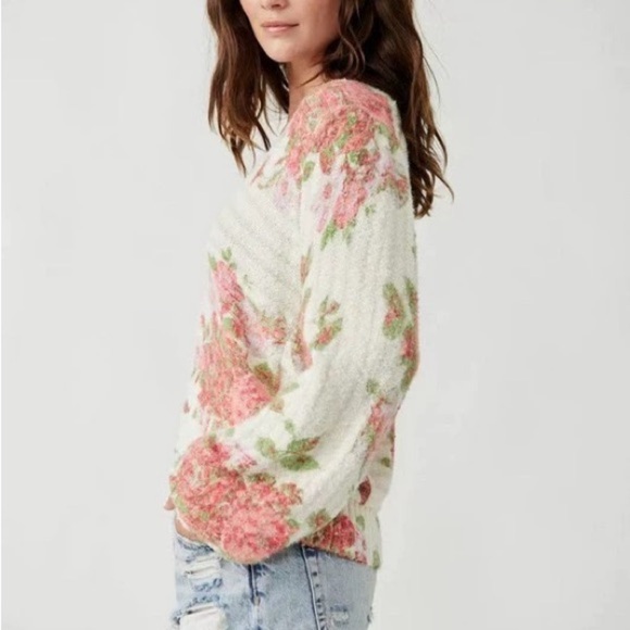 Free People Bed of Roses Sweater SZ M - Picture 5 of 11
